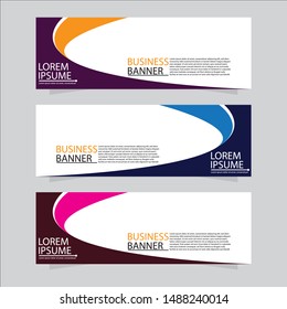 Vector abstract design web banner template. Web Design Elements - Header Design. Abstract geometric web banner background.Modern banner.