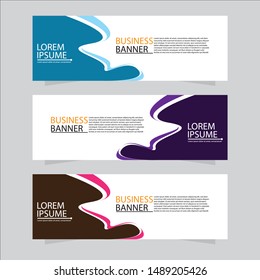 Vector abstract design web banner template. Web Design Elements - Header Design. Abstract wave web banner background.Modern banner.