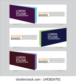 Vector abstract design web banner template. Web Design Elements - Header Design. Abstract geometric web banner background.Modern banner.