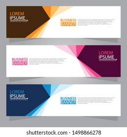 Vector abstract design web banner template. Web Design Elements - Header Design. Abstract geometric web banner background.Modern design vector illustration.