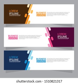 Vector abstract design web banner template. Web Design Elements - Header Design.  