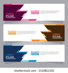 Vector abstract design web banner template. Web Design Elements - Header Design.  
