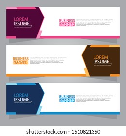 Vector abstract design web banner template. Web Design Elements - Header Design.  