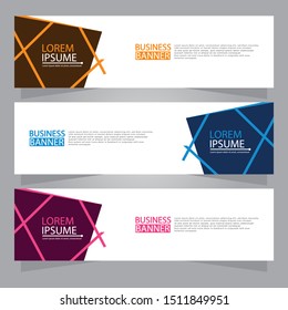 Vector abstract design web banner template. Web Design Elements - Header Design. Abstract geometric web banner background.Modern design vector illustration.