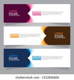 Vector abstract design web banner template. Web Design Elements - Header Design. Abstract geometric web banner background.Modern design vector illustration.
