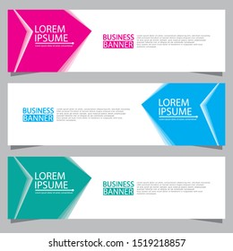 Vector abstract design web banner template. Web Design Elements - Header Design. Abstract geometric web banner template on grey background.Modern banner.