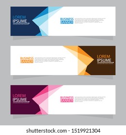 Vector abstract design web banner template. Web Design Elements - Header Design. Abstract geometric web banner template on grey background.Modern banner.