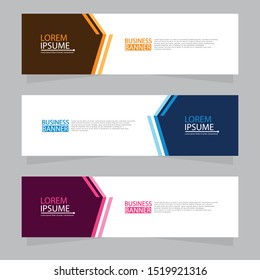 Vector abstract design web banner template. Web Design Elements - Header Design. Abstract geometric web banner template on grey background.Modern banner.