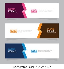 Vector abstract design web banner template. Web Design Elements - Header Design. Abstract geometric web banner template on grey background.Modern banner.