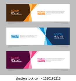 Vector abstract design web banner template. Web Design Elements - Header Design. Abstract geometric web banner template on grey background.Modern banner.