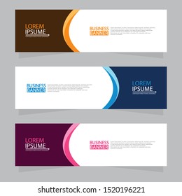 Vector abstract design web banner template. Web Design Elements - Header Design. Abstract geometric web banner template on grey background.Modern banner.