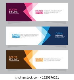 Vector abstract design web banner template. Web Design Elements - Header Design. Abstract geometric web banner template on grey background.Modern banner.