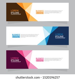 Vector abstract design web banner template. Web Design Elements - Header Design. Abstract geometric web banner template on grey background.Modern banner.
