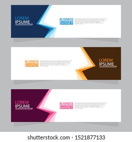 Vector abstract design web banner template. Web Design Elements - Header Design. Abstract geometric web banner template on grey background.Modern banner.
