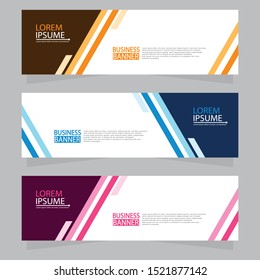 Vector abstract design web banner template. Web Design Elements - Header Design. Abstract geometric web banner template on grey background.Modern banner.