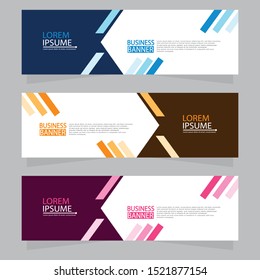 Vector abstract design web banner template. Web Design Elements - Header Design. Abstract geometric web banner template on grey background.Modern banner.