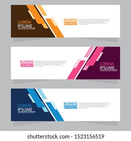 Vector abstract design web banner template. Web Design Elements - Header Design. Abstract geometric web banner template on grey background.Modern banner.