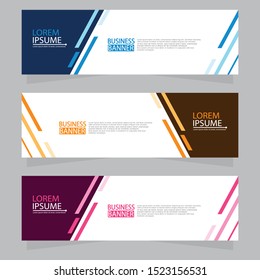 Vector abstract design web banner template. Web Design Elements - Header Design. Abstract geometric web banner template on grey background.Modern banner.