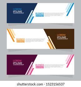 Vector abstract design web banner template. Web Design Elements - Header Design. Abstract geometric web banner template on grey background.Modern banner.