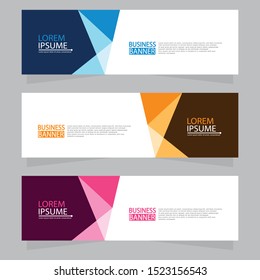 Vector abstract design web banner template. Web Design Elements - Header Design. Abstract geometric web banner template on grey background.Modern banner.