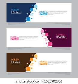 Vector abstract design web banner template. Web Design Elements - Header Design. Abstract geometric web banner template on grey background.Modern banner.
