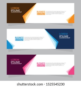 Vector abstract design web banner template. Web Design Elements - Header Design. Abstract geometric web banner template on grey background.Modern banner.