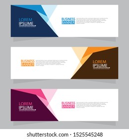 Vector abstract design web banner template. Web Design Elements - Header Design. Abstract geometric web banner template on grey background.Modern banner.