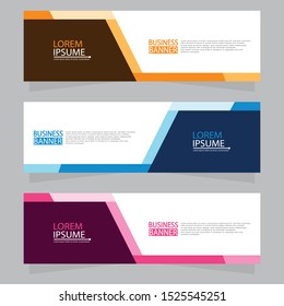 Vector abstract design web banner template. Web Design Elements - Header Design. Abstract geometric web banner template on grey background.Modern banner.