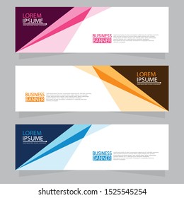 Vector abstract design web banner template. Web Design Elements - Header Design. Abstract geometric web banner template on grey background.Modern banner.