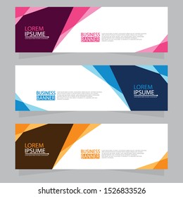 Vector abstract design web banner template. Web Design Elements - Header Design. Abstract geometric web banner template on grey background.Modern banner.
