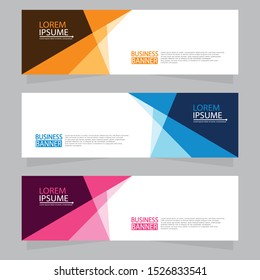 Vector abstract design web banner template. Web Design Elements - Header Design. Abstract geometric web banner template on grey background.Modern banner.