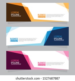 Vector abstract design web banner template. Web Design Elements - Header Design. Abstract geometric web banner template on grey background.Modern banner.