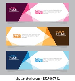 Vector abstract design web banner template. Web Design Elements - Header Design. Abstract geometric web banner template on grey background.Modern banner.