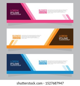 Vector abstract design web banner template. Web Design Elements - Header Design. Abstract geometric web banner template on grey background.Modern banner.