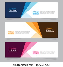Vector abstract design web banner template. Web Design Elements - Header Design. Abstract geometric web banner template on grey background.Modern banner.