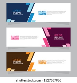 Vector abstract design web banner template. Web Design Elements - Header Design. Abstract geometric web banner template on grey background.Modern banner.