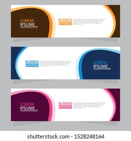 Vector abstract design web banner template. Web Design Elements - Header Design. Abstract geometric web banner template on grey background.Modern banner.