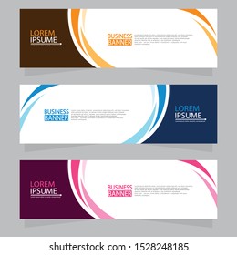 Vector abstract design web banner template. Web Design Elements - Header Design. Abstract geometric web banner template on grey background.Modern banner.