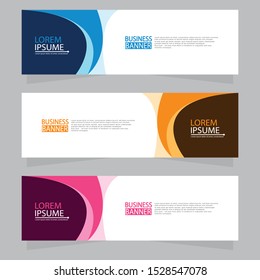 Vector abstract design web banner template. Web Design Elements - Header Design. Abstract geometric web banner template on grey background.Modern banner.