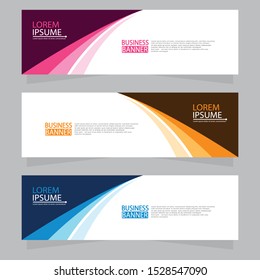 Vector abstract design web banner template. Web Design Elements - Header Design. Abstract geometric web banner template on grey background.Modern banner.