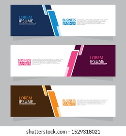 Vector abstract design web banner template. Web Design Elements - Header Design. Abstract geometric web banner template on grey background.Modern banner.