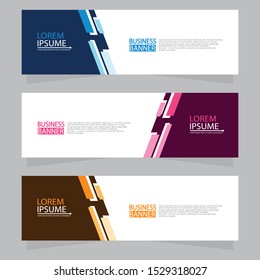 Vector abstract design web banner template. Web Design Elements - Header Design. Abstract geometric web banner template on grey background.Modern banner.