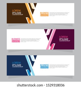 Vector abstract design web banner template. Web Design Elements - Header Design. Abstract geometric web banner template on grey background.Modern banner.