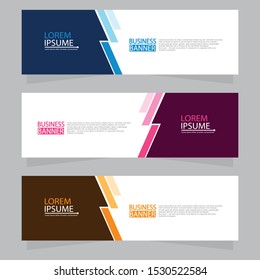 Vector abstract design web banner template. Web Design Elements - Header Design. Abstract geometric web banner template on grey background.Modern banner.