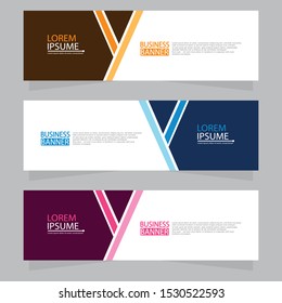 Vector abstract design web banner template. Web Design Elements - Header Design. Abstract geometric web banner template on grey background.Modern banner.