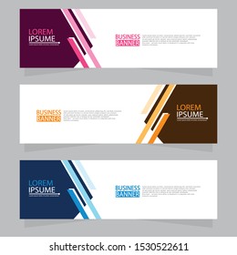 Vector abstract design web banner template. Web Design Elements - Header Design. Abstract geometric web banner template on grey background.Modern banner.