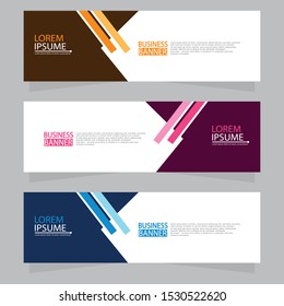 Vector abstract design web banner template. Web Design Elements - Header Design. Abstract geometric web banner template on grey background.Modern banner.