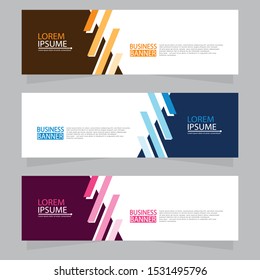 Vector abstract design web banner template. Web Design Elements - Header Design. Abstract geometric web banner template on grey background.Modern banner.