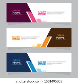 Vector abstract design web banner template. Web Design Elements - Header Design. Abstract geometric web banner template on grey background.Modern banner.