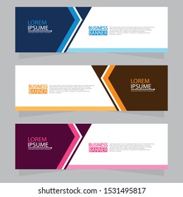 Vector abstract design web banner template. Web Design Elements - Header Design. Abstract geometric web banner template on grey background.Modern banner.